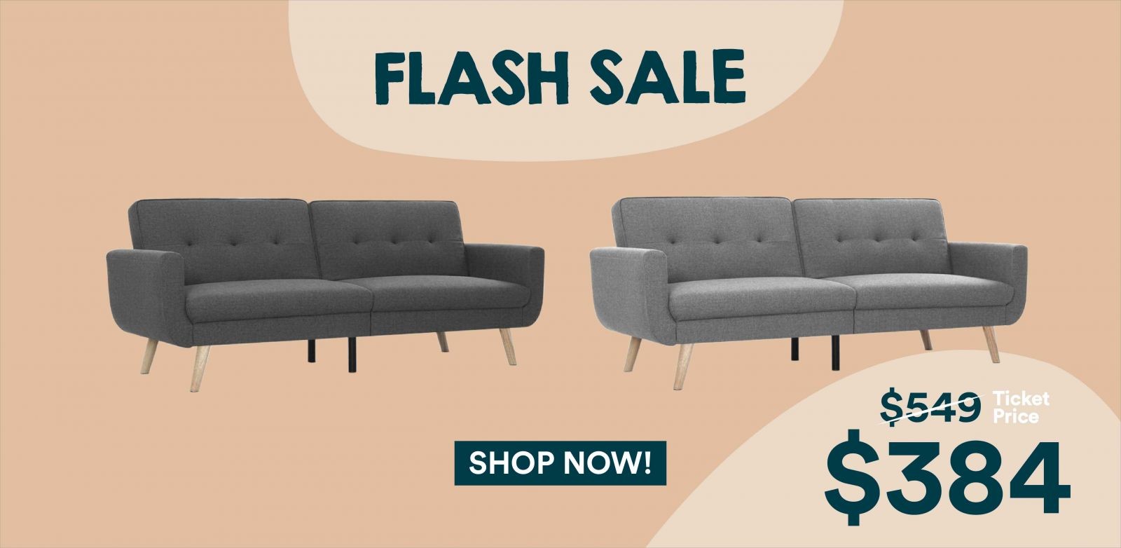 Sofa Bed Sales Promotion Banner